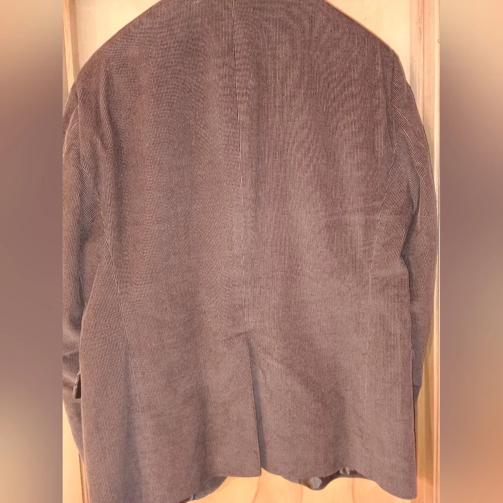 Dockers Blazer Mens 46R Corduroy Chocolate Brown Blazer Jacket Leather Buttons - Picture 9 of 13